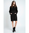 Черно дамско палто с вълна Darla-0 снимка