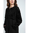 Черно дамско палто с вълна Darla-1 снимка