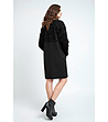 Черно дамско палто с вълна Darla-2 снимка
