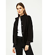 Късо черно дамско палто с вълна Suzi-0 снимка