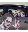 Стикер за прозорец на кола Разходка със зомби-1 снимка