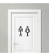 Черни стикери за WC man and woman -0 снимка