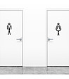 Черни стикери за WC man and woman-2 снимка