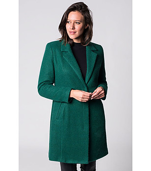 Дамско зелено палто снимка