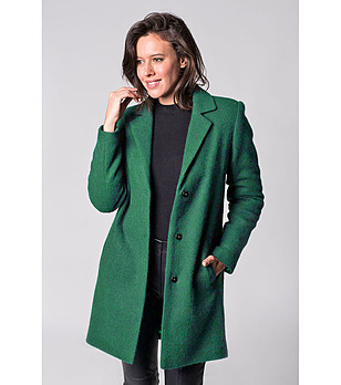Дамско палто в тъмнозелено Jennifer снимка