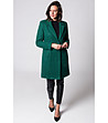 Дамско зелено палто-2 снимка