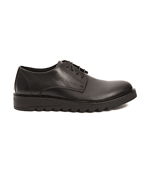 Черни мъжки кожени обувки Gonzaga снимка