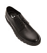 Черни мъжки кожени обувки Gonzaga-1 снимка