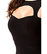 Черна рокля с изрязани детайли Zara-2 снимка
