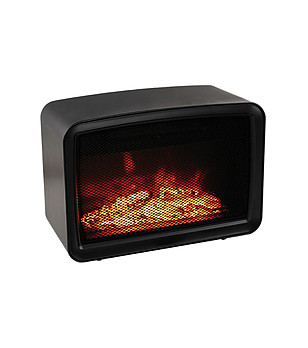 Електрическа печка с ефект камина в черно 1600W снимка