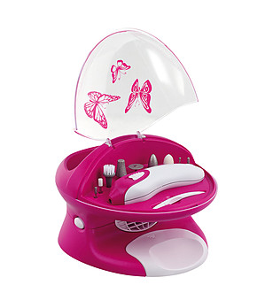 Комплект за маникюр и педикюр в розово с UV лампа снимка