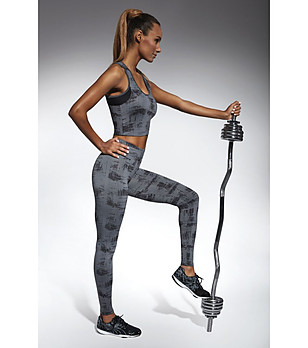 Дамски спортен клин в сиво и цвят графит Intense 200 DEN снимка