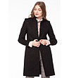 Дамско черно вълнено палто Shania-3 снимка