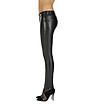 Дамски черен панталон имитация на кожа Leila 200 DEN-3 снимка