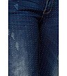 Памучни сини дамски дънки Selena-4 снимка