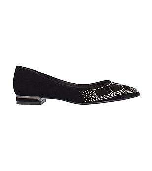 Дамски велурени обувки в черно Althea снимка