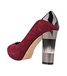 Дамски велурени обувки в цвят бордо Dee-3 снимка