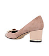 Дамски велурени обувки в нюанс на цвят мока Aline-3 снимка