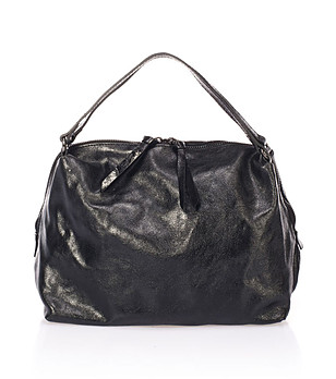 Чанта от естествена кожа в черно Katherine снимка