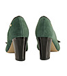 Дамски кожени обувки в зелено Varina-2 снимка