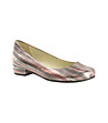 Дамски кожени обувки в сребристо-розово Amber-2 снимка