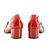 Червени дамски лачени обувки от естествена кожа Tima-3 снимка