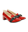 Червени дамски лачени обувки от естествена кожа Tima-4 снимка