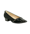 Черни дамски кожени обувки Tonina-4 снимка