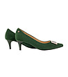 Зелени дамски велурени обувки Makena-2 снимка