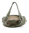 Дамска чанта от естествена кожа в цвят маслина Adelle-3 снимка