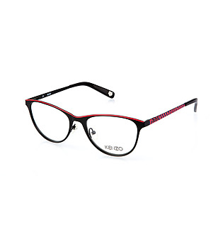 Дамски рамки за очила тип котешко око в черно и червено снимка