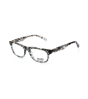 Прозрачни рамки за очила с черни шарки снимка