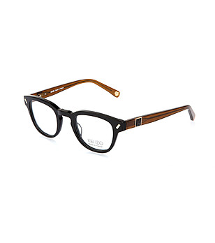 Черни дамски рамки за очила с кафяви дръжки снимка