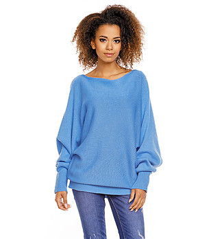 Дамски син пуловер Minelli снимка