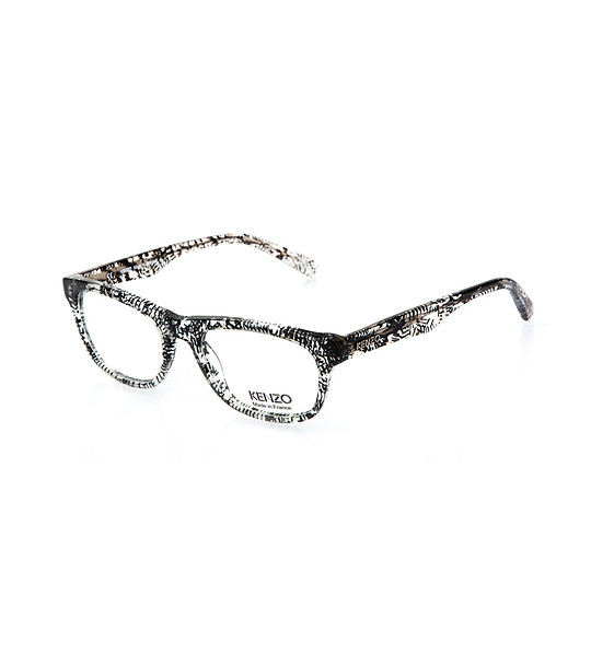 Прозрачни рамки за очила с черни шарки снимка