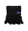 Черен дамски плетен шал-1 снимка