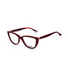 Тъмночервени дамски рамки за очила тип котешко око-0 снимка