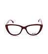 Тъмночервени дамски рамки за очила тип котешко око-1 снимка