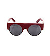Нестандартни дамски слънчеви очила в цвят бордо-1 снимка