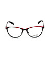 Дамски рамки за очила тип котешко око в черно и червено-1 снимка