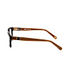 Черни дамски рамки за очила с кафяви дръжки-2 снимка
