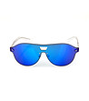 Мъжки очила в бяло със сини лещи-1 снимка