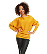 Дамски пуловер в цвят горчица Minelli-0 снимка