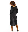 Дълга дамска плетена черна жилетка Emera-1 снимка