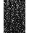 Дълга дамска плетена черна жилетка Emera-4 снимка