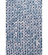 Дълга дамска плетена жилетка в син нюанс Emera-4 снимка
