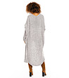 Сива дълга дамска плетена жилетка Emera-1 снимка