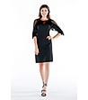 Ефектна черна рокля с ресни Moloko-0 снимка