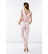 Дамски комплект от топ и панталон в розово Renes-1 снимка
