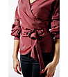 Дамска блуза в цвят бордо Zanna-2 снимка